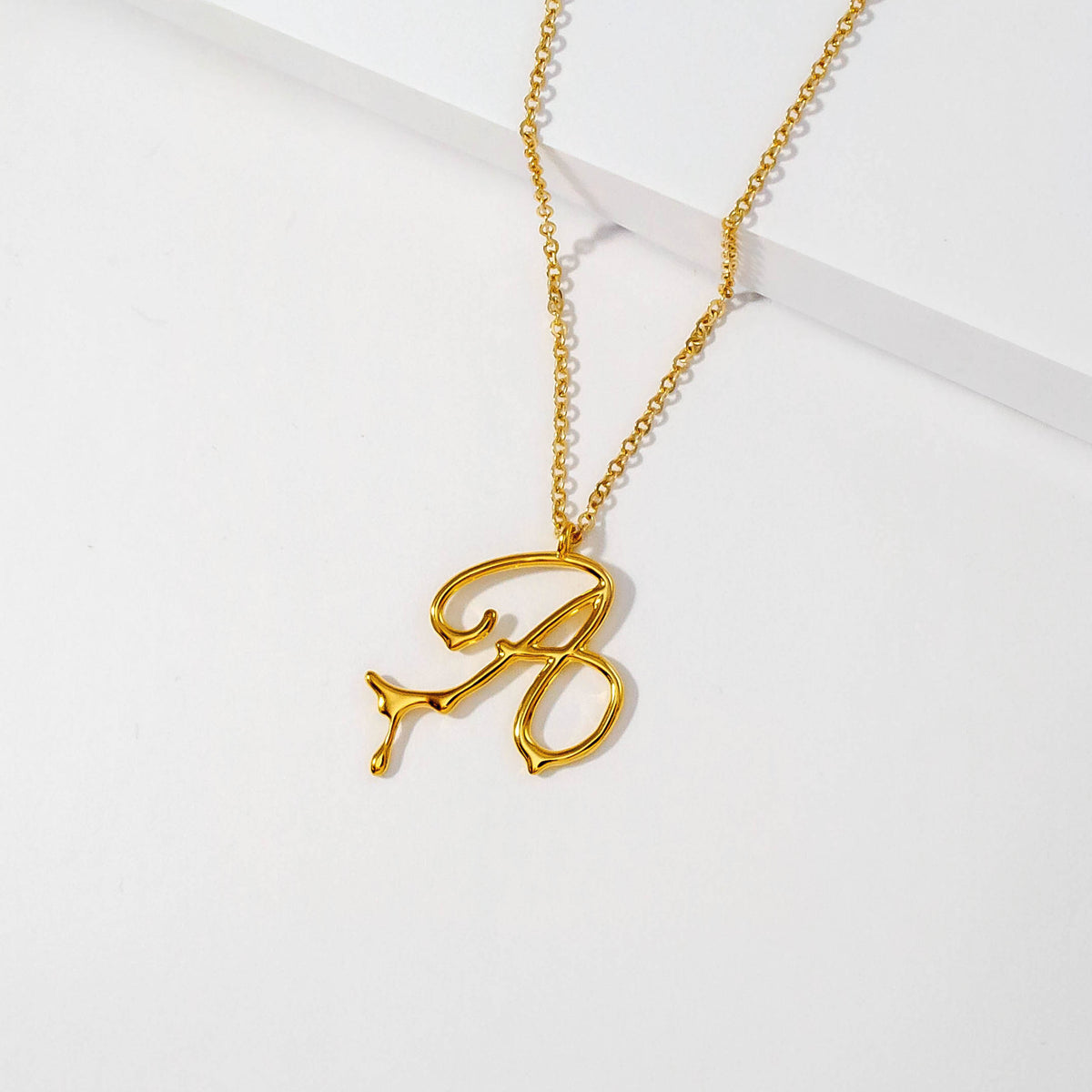 Dripping Initial Necklace (Final Sale)