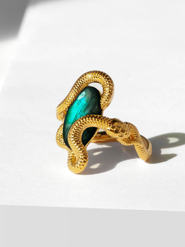 Mythical Serpent Gemstone Ring