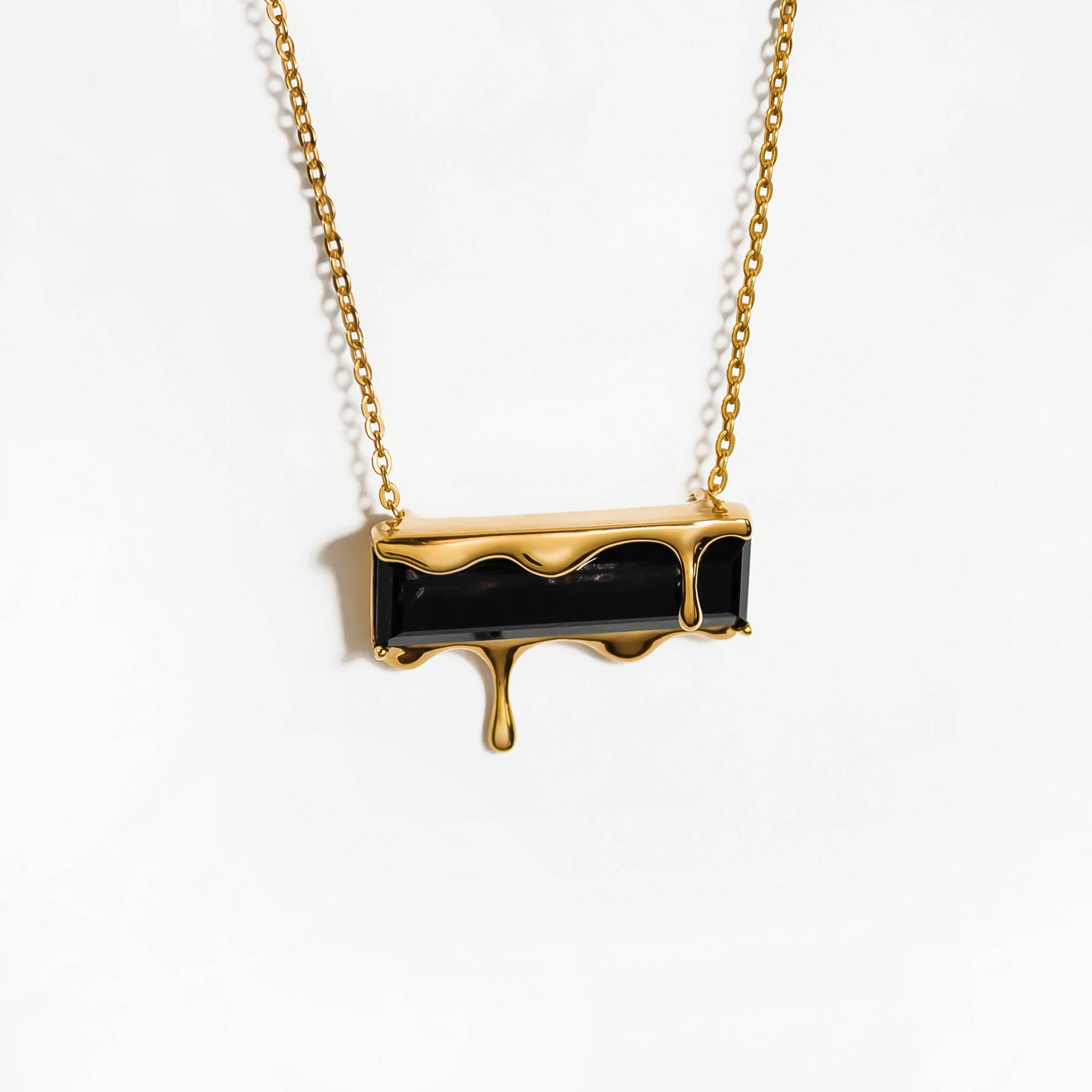 Dripping Gemstone Pendant Necklace – MARIE JUNE
