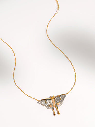 Lunar Moth Pendant Necklace