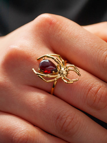 Spider Gemstone Stacking Ring