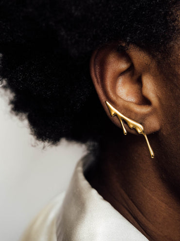 Dripping Ear Climber Earrings