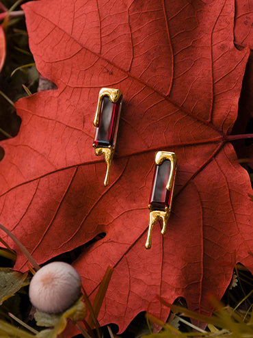 Dripping Gemstone Earrings